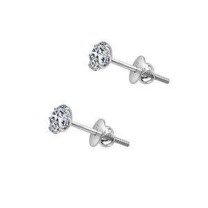 Pair Of Ear Stud- Earring for Men / women - Silver