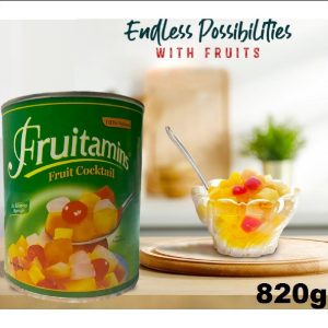 FRUITAMINS TROPICAL FRUIT COCKTAIL TIN (820gm)