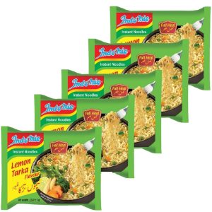 Indomie Noodle | Instant Noodles 120 Grams | Pack of 5 | (Lemon Tarka) Vegetable Flavour