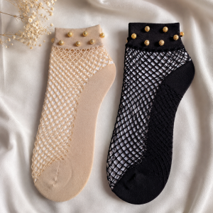 Premium Lace Net Socks for Women (Black & Skin Pack) | Beauty Masala