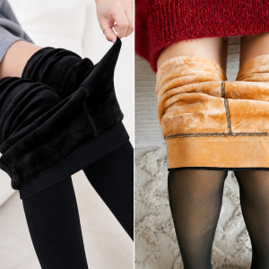 Women Fleece Lined Thermal Tights – Warm Winter Stretch Leggings Pantyhose for Girls & Ladies