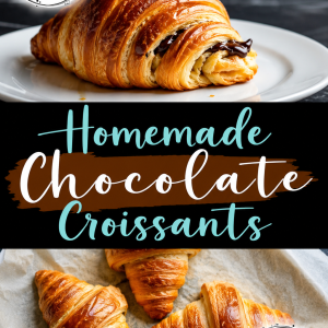 Homemade Chocolate Croissants Pack of 5pcs – Fresh, Buttery & Chocolate Filled