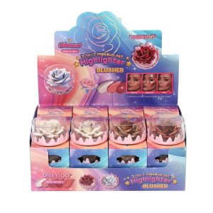 Oneyioo 2 in 1 Flower Highlighter & Blush | Long Lasting Makeup | 8 Shades