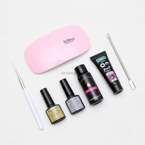 Poly Gel Nail Extension Kit Set 15ml with UV Nail Lamp & Nail Glue | Complete Nail Extension Kit