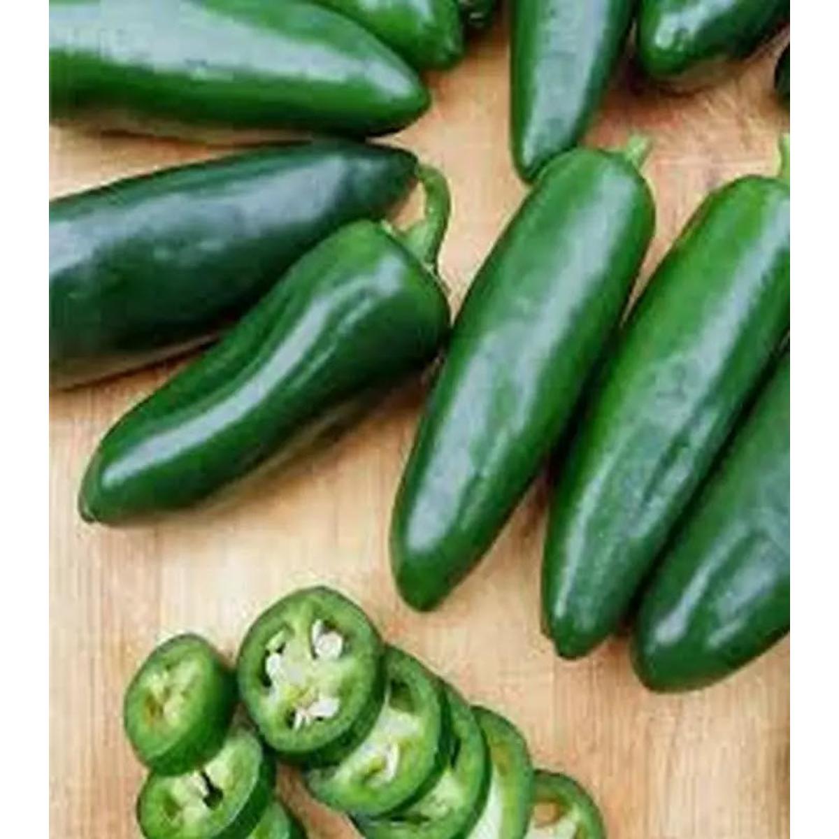 Jalapeno Hybrid Green Chilli Chili Seeds (Sabaz Mirch) Kitchen Gardening Vegetable - Image 4