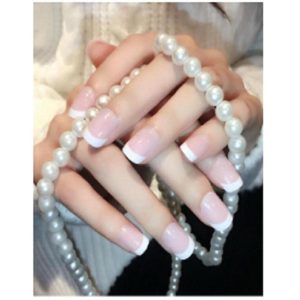 Pack of 12 - Natural Short French Nail Tips