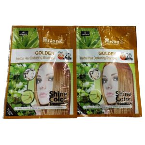 Rivon Pack of 2 Color Shampoo Sache Offer- Golden No. 04 - 30ml
