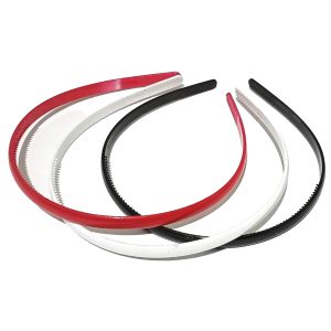 Pack of 3 Thin Plastic Headband Hair Band for Girl'S women