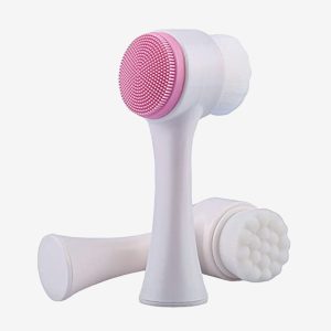 3D Double Sides Multifunctional Silicone Face Cleanser Facial Cleansing Brush Portable Face Cleaning Massage Tool Facial Brush