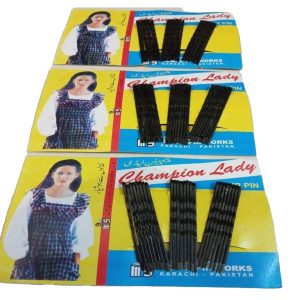Pack of 3 ( 72 Pieces ) of Bobby Hair Pins Black Hair pins for Girls and Women Hair