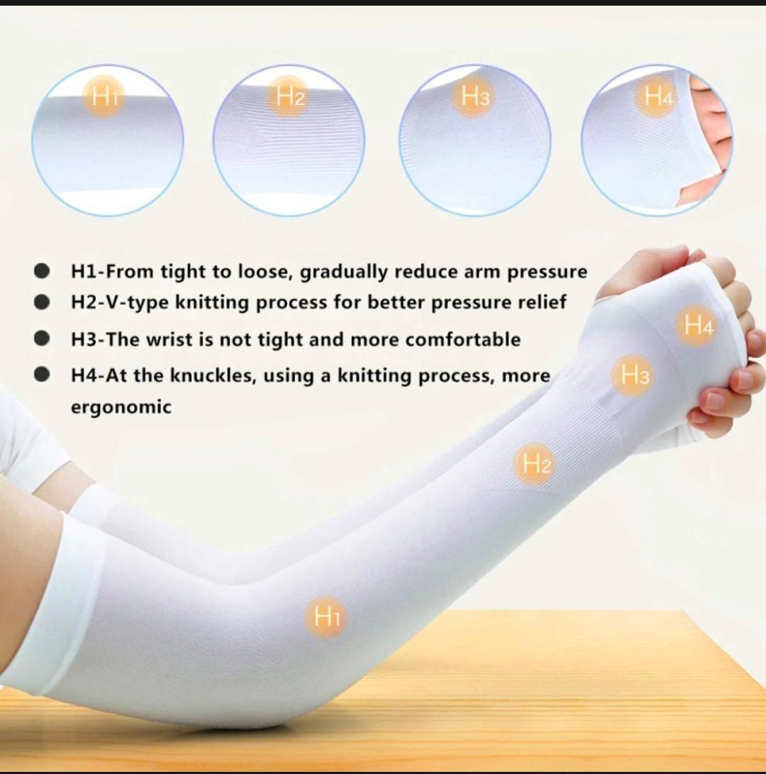 Ice Silk Sleeve Sunscreen Cuff Arm Uv Sun Protect AntiSlip Summer Outdoor Riding Sunlight - Image 3