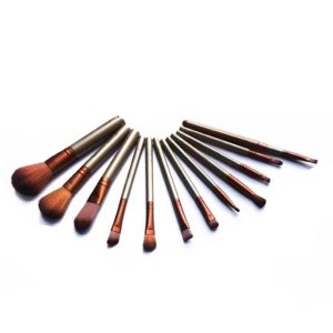 Pack of 12 Makeup Brushes / MM Brushes / Golden Brushes / Cosmetic Brushes / Affordable Brushes / All in One / Brushes in Tin / Brown Brushes / Hot Selling / Most Selling Brushes / 12 Pcs Makeup Tools Kit Cosmetic Eyeshadow Foundation