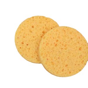 Pack of 2 Natural Fiber Facial Cleansing Sponge Beauty Blender Makeup Remover Scrub Puff Multi Color Random