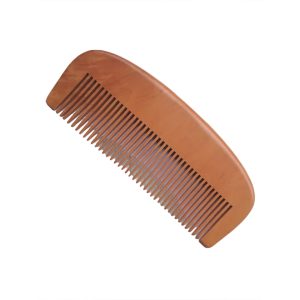 Natural Peach Wood Comb – Premium Wooden Hair Brush for All Hair Types – Eco Friendly Handcrafted