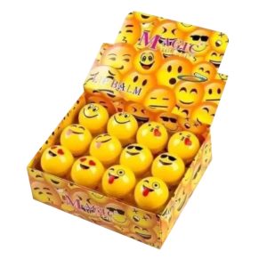Lip balm Emoji Fruit Flavor - Pure Natural Cute Round Ball Lips Blam Nourishing Repair