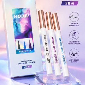 NOBB Cool Color Charming Eyeliner Set – Waterproof Long Lasting Color Eyeliner (3 Colors)