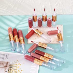2 in 1 Transparent Lipgloss kit- Multicolor
