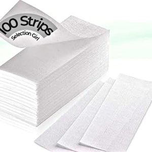 100 Pcs Wax Strips 2.4 x 6.7 Inch Non Woven Raw Strips for Hair Removal