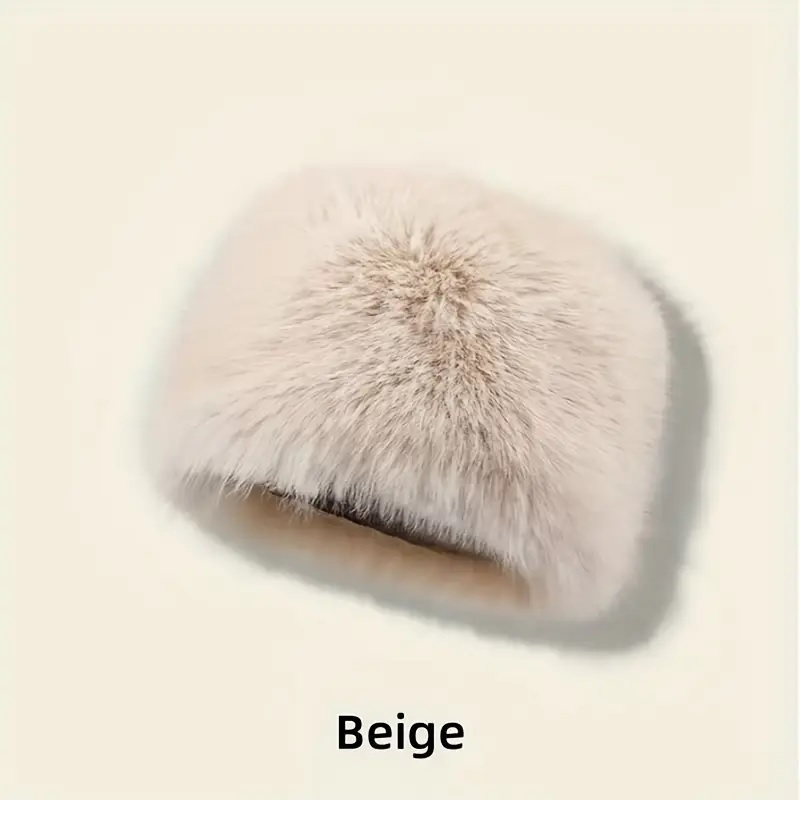 Festive Women's Fluffy Faux Fur Bucket Hat - Lightweight, Non-Elastic, and Perfect for Winter - Image 5