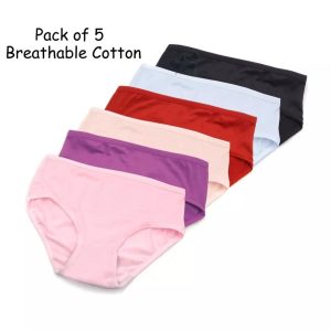 Pack of 5 Comfortable Cotton Brief Women Underwear Panties