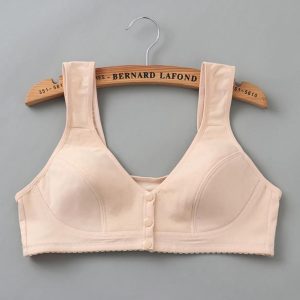 3 Buttons Front Open Maternity Bra with Floral Design Nursing Bra for Breast Feeding
