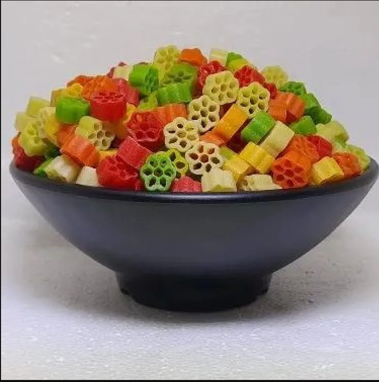 Colourfull bhindi Shape Papad - 1KG