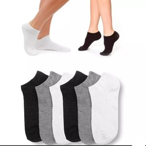 6 Pairs Cotton Ankle Socks For Men Women - Random colors