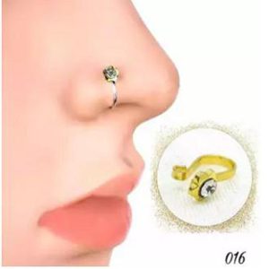 Adjustable thin nose pin elegant nostril body jewellery.
