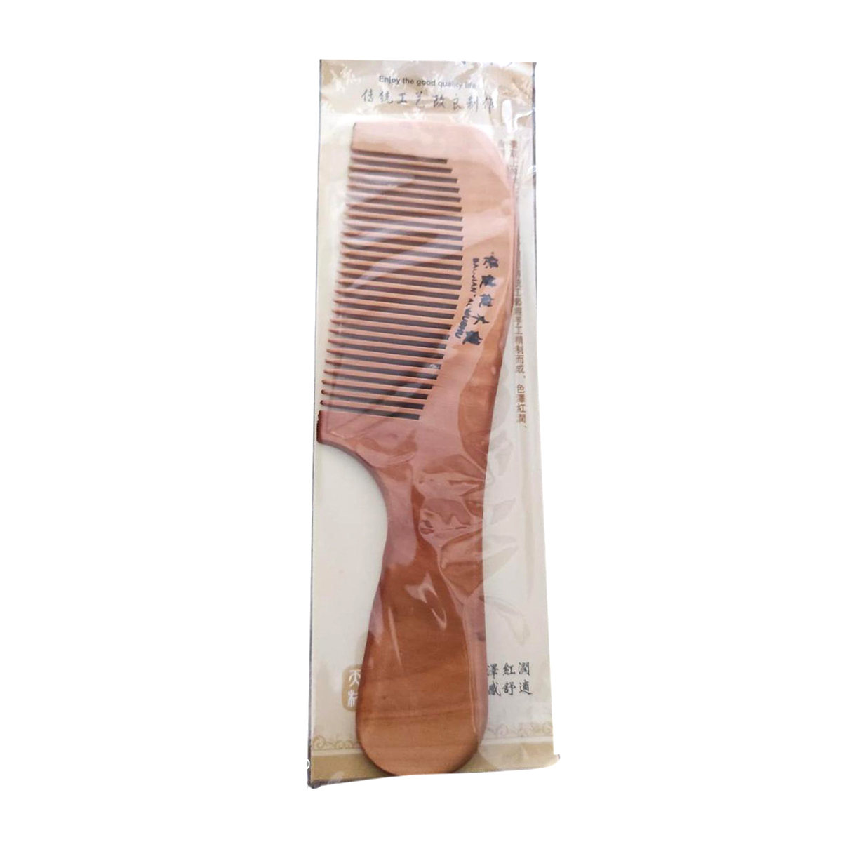Peach Handle Wood Comb