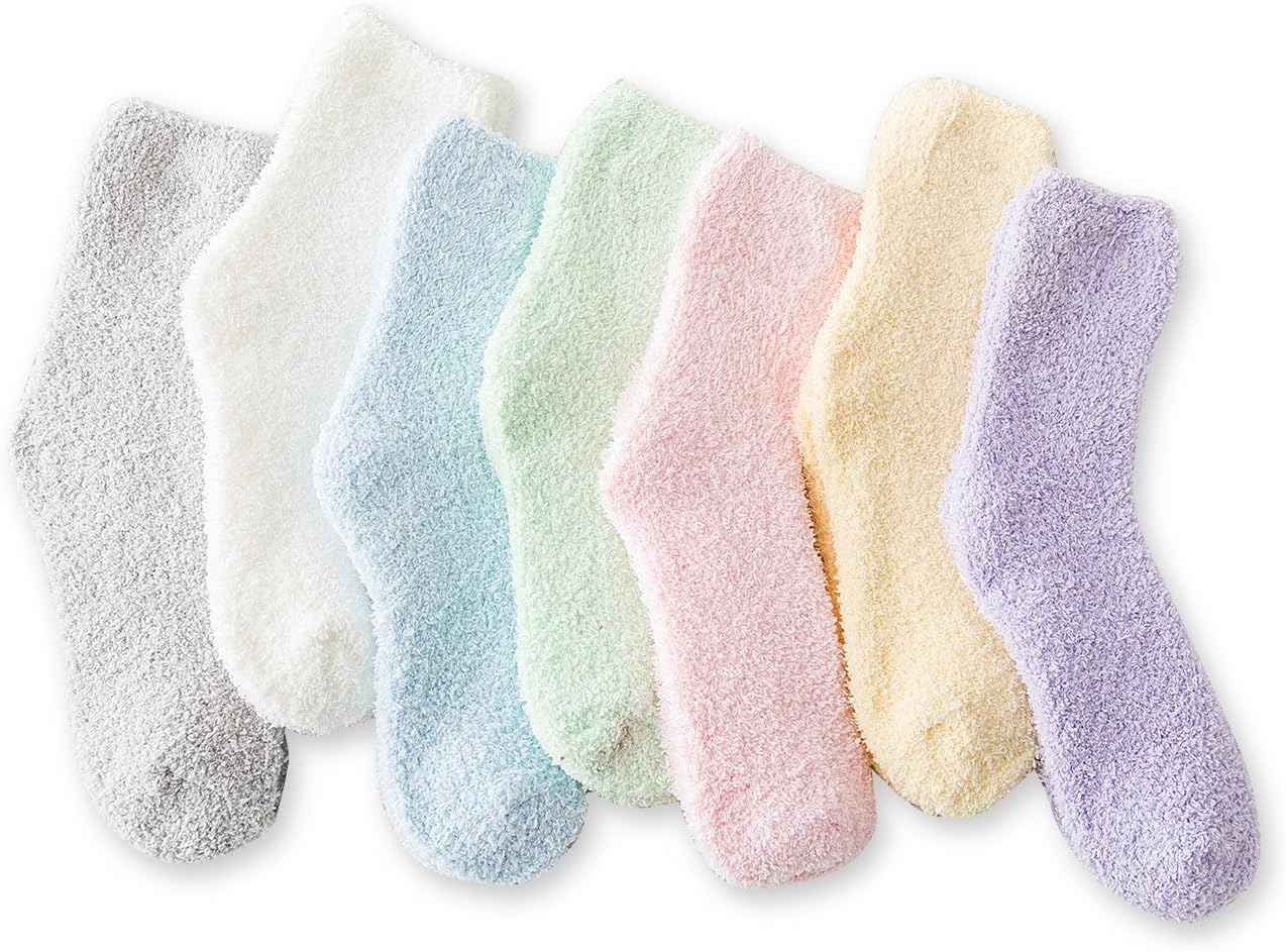 Girls Fluffy Cosy Bed Winter Socks Towel Socks Fuzzy Sock Fluffy Warm Winter Cozy Socks Random colors