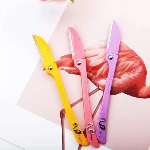 Feather Flamingos Facial Razors for Women – Pack of 3 | Face & Eyebrow Shaver | Japanese Platinum Blade