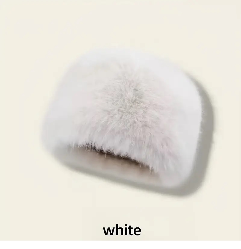 Festive Women's Fluffy Faux Fur Bucket Hat - Lightweight, Non-Elastic, and Perfect for Winter - Image 3