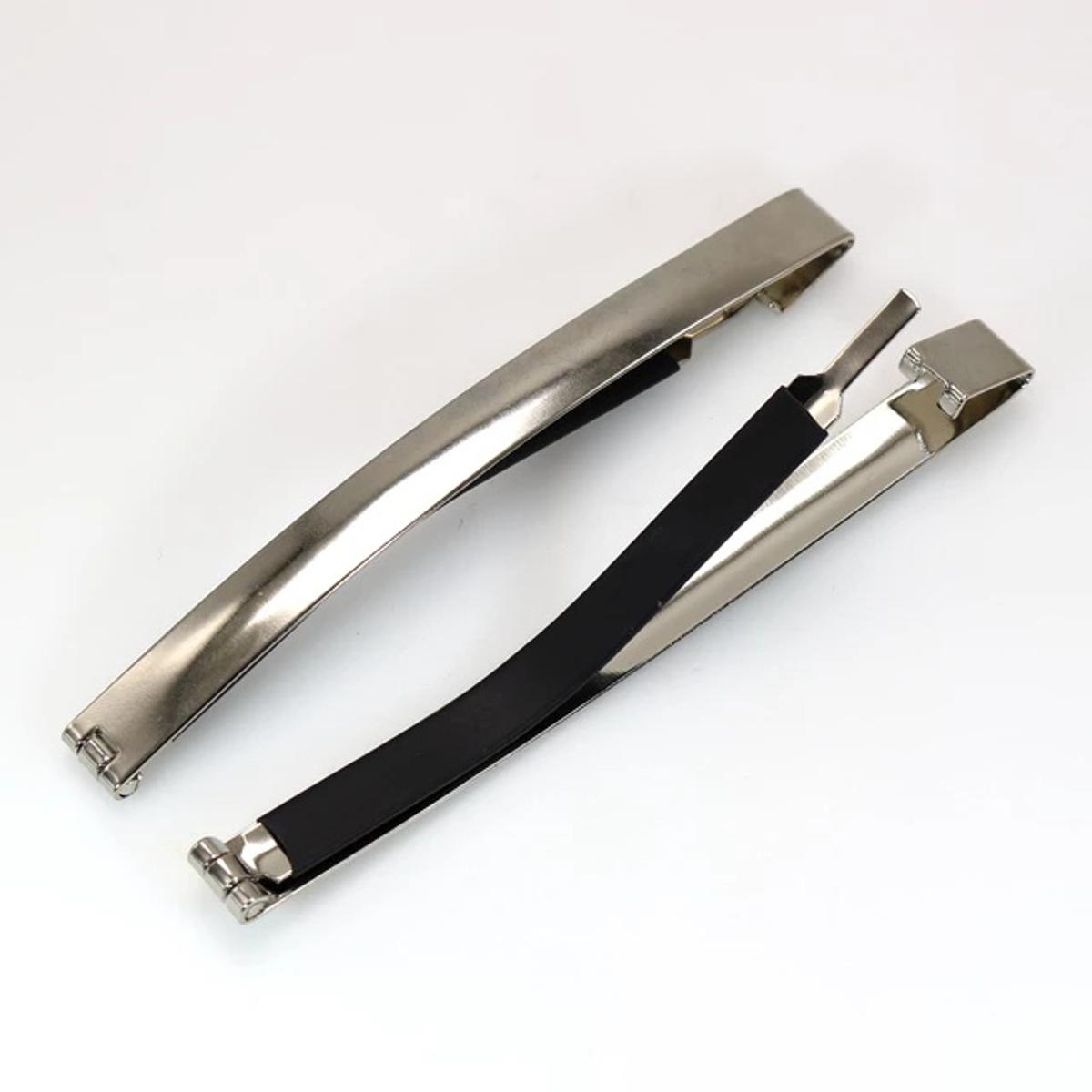 Pack of 12 Pieces Stainless Steel Slim Hair Pins for Women - Silver & Black