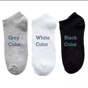 3 Pairs Cotton Ankle Socks For Men Women - Random colors