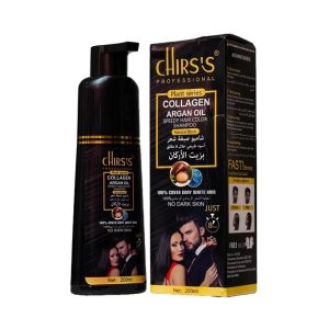 Chirss Professional Speedy Hair Color Shampoo 200ml (Black)