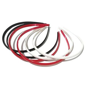 Pack of 6 Thin Plastic Headband Hair Band for Girl'S women