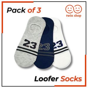 Pack of 3 Pairs Loafer Socks for Men & Women | Invisible no show socks| multi-colors multi-design