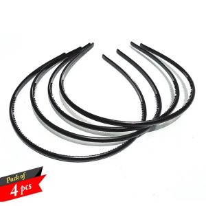 Pack of 4 Thin Plastic Headband Hair Band for Girl'S Women