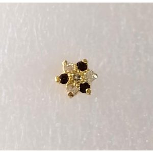 1PCS Multi Colour Nose Pin High Quality Golden Plated For Women & Girl