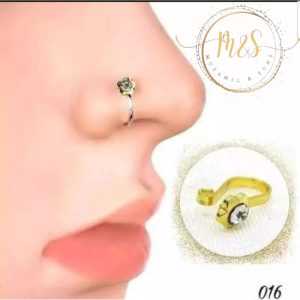Adjustable thin nose pin elegant nostril body jewellery.