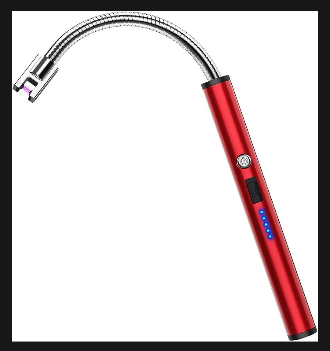 Rechargeable Electric USB Lighter – Windproof Arc Lighter with LED Battery Display & Flexible Neck – Long Reach for Candles, BBQ, Stove, Grill & Camping – Flameless & Safe - Image 2