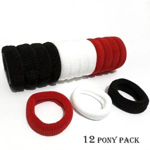 12pcs Small Pony Band for Girls Multicolored Hair Accessories Head wear