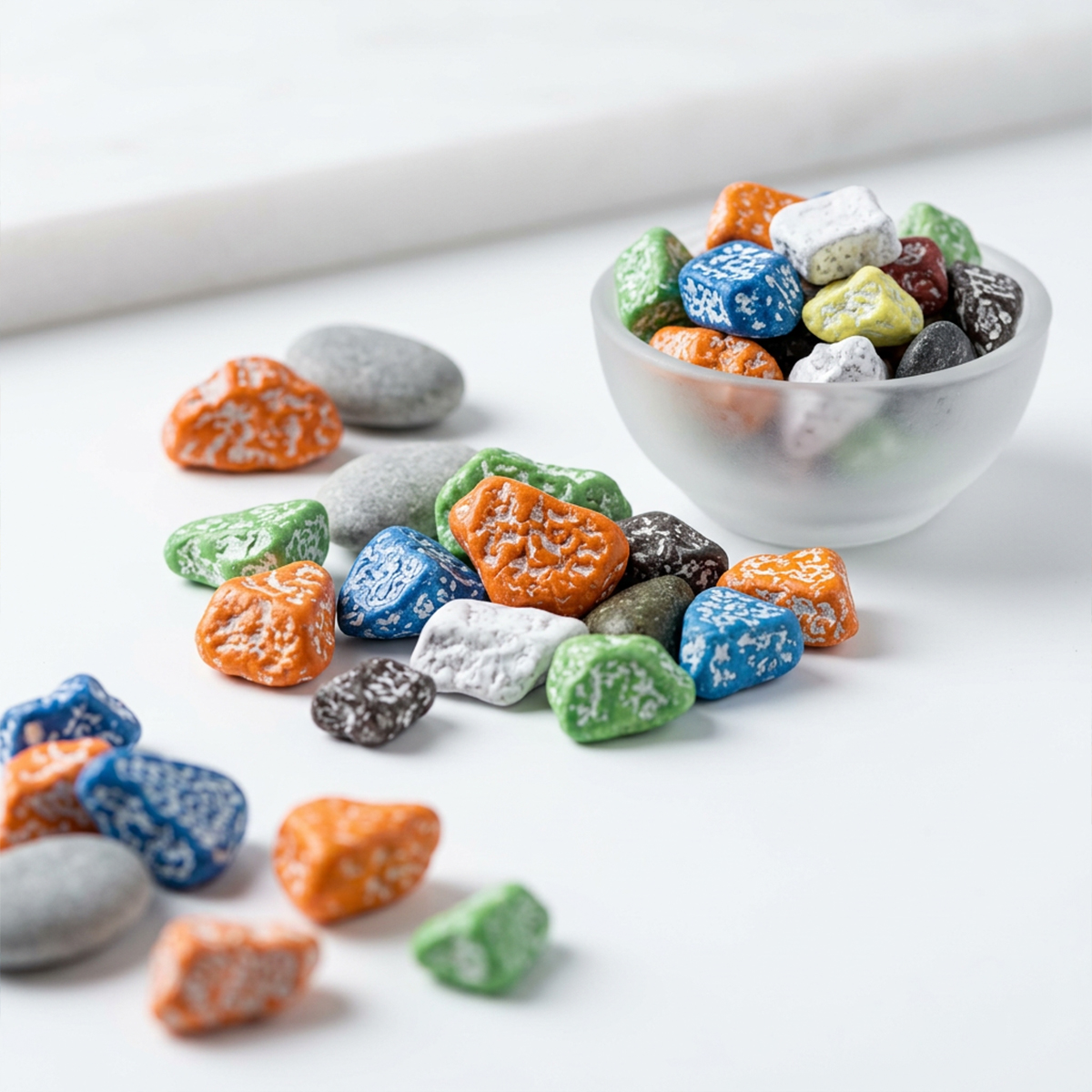 Every Season Stone Shape Milky Dark Imported Tasty Marble Chocolate Assorted Sweet Snack Dessert Treat Box - Image 2
