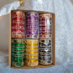 Fancy Metal Bangles Set MultiColor. 1pc