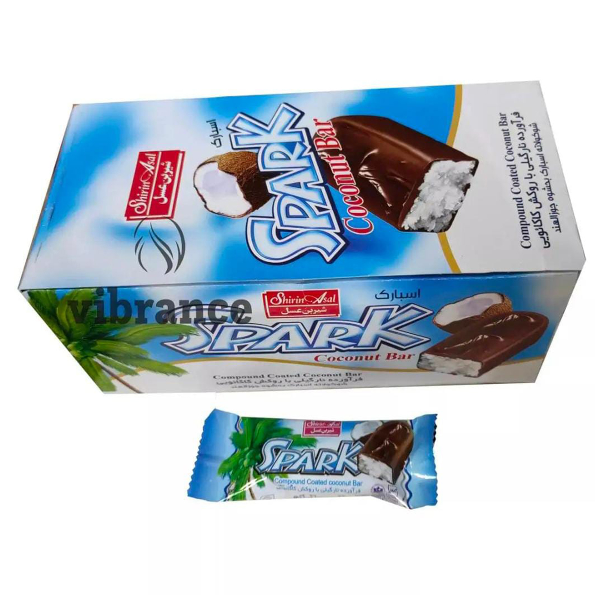 Spark Coconut Bar Chocolate Imported 30 Pieces 18gms Each Sweet Milk Cocoa Snack Treat Dessert Foods Box - Image 4