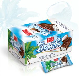 Spark Coconut Bar Chocolate Imported 30 Pieces 18gms Each Sweet Milk Cocoa Snack Treat Dessert Foods Box