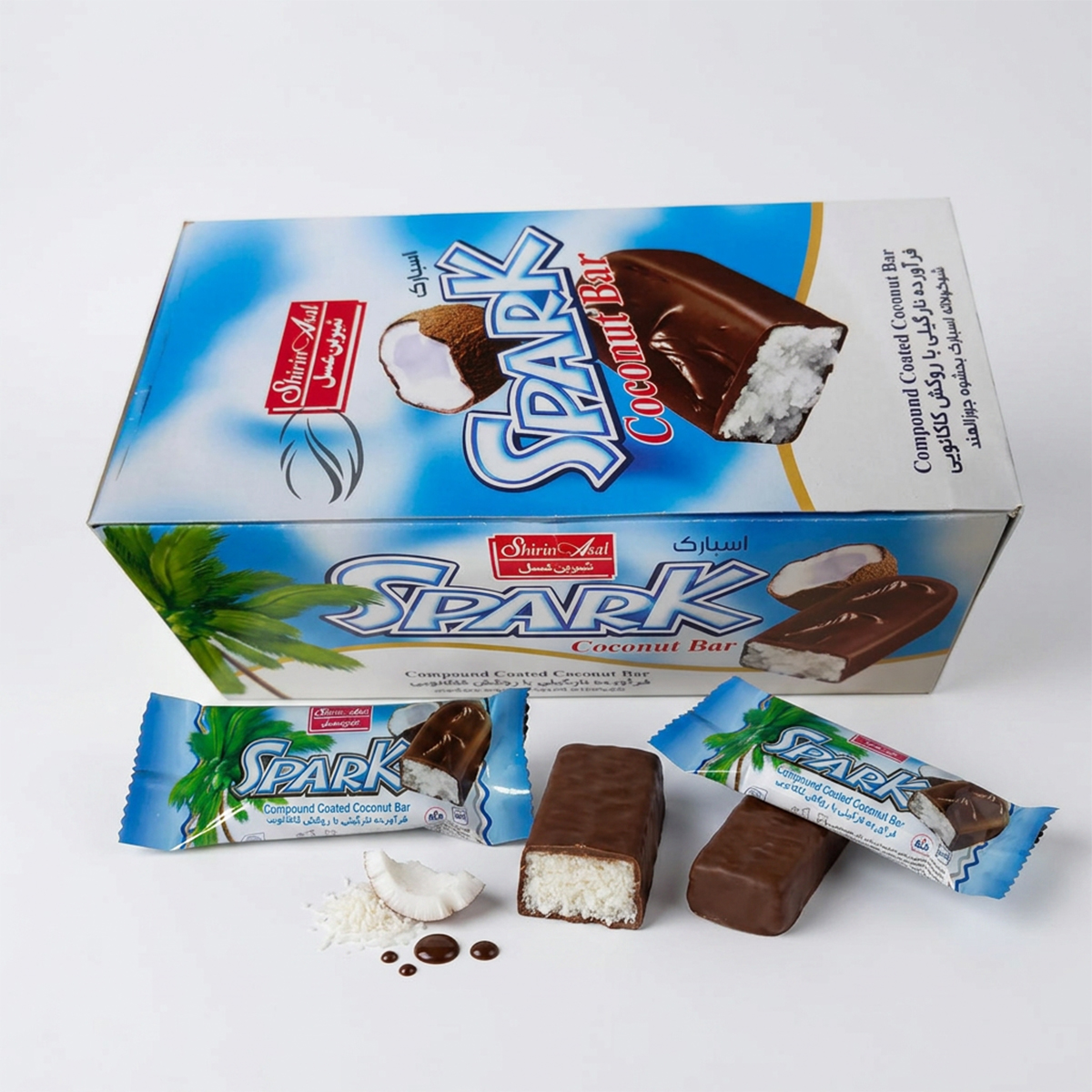 Spark Coconut Bar Chocolate Imported 30 Pieces 18gms Each Sweet Milk Cocoa Snack Treat Dessert Foods Box - Image 2
