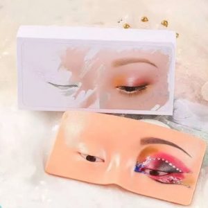 Eye makeup Practice Board Reusable Bionic Skin Silicone Mold Face Shadow Eye makeup Practice Board Cosmetic Training Professional for Beginners