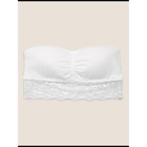 Fashion Bra Seamless Tube Bra Comfortable and Stretchable New Style Strapless Brassiere for Sports and Daily Use Non Padded Strapless Bras for Girls Suitable for All Cups Non Wired Brazzer Hidden Nylon Training Bras for Gym and Yoga in Black and Beige