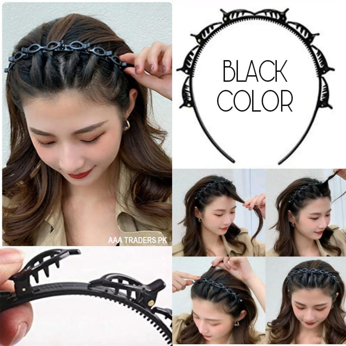 Double Layer Twist Plait Headband Hair Tools Bangs Hairstyle Hairpin Multi-Layer Hollow Woven Headband